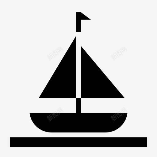 帆船运输暑假实心图标svg_新图网 https://ixintu.com 帆船 暑假实心 运输