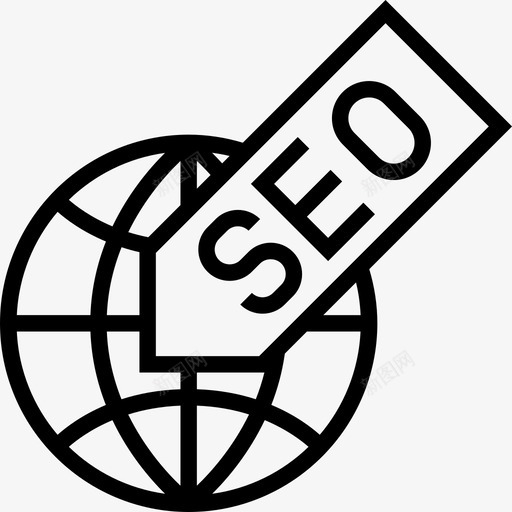 全球范围内搜索引擎优化线性图标svg_新图网 https://ixintu.com 全球范围内 搜索引擎优化 线性