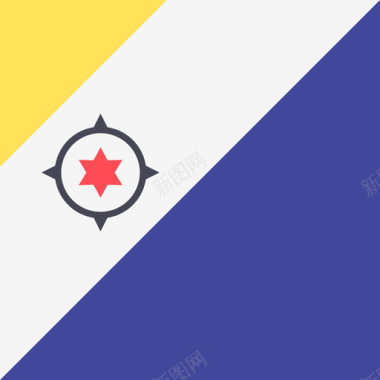 博内尔国际旗帜4广场图标图标