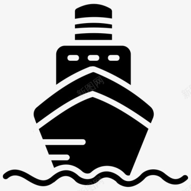 游船船巡洋舰图标图标