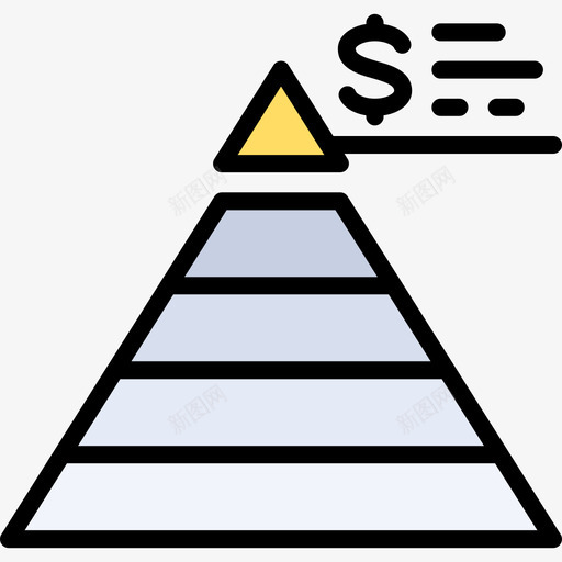 金字塔金融11线性颜色图标svg_新图网 https://ixintu.com 线性颜色 金字塔 金融11