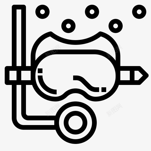 浮潜面罩海洋图标svg_新图网 https://ixintu.com 旅行 水下 浮潜 海洋 面罩
