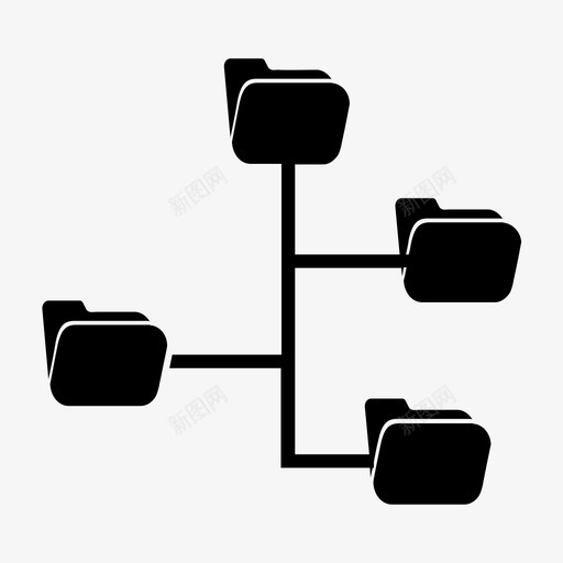 文件夹连接数据internet图标svg_新图网 https://ixintu.com internet 数据 文件夹连接 网络