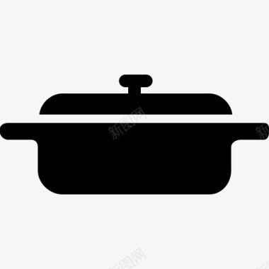 锅食品和饮料7固体图标图标