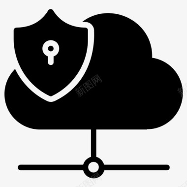安全vpn云专用网络图标图标
