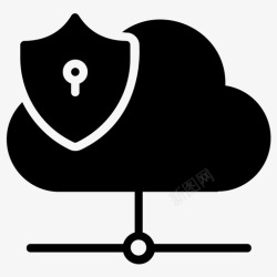 云服务器安全安全vpn云专用网络图标高清图片
