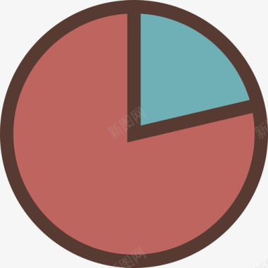 饼图财务图标2颜色图标