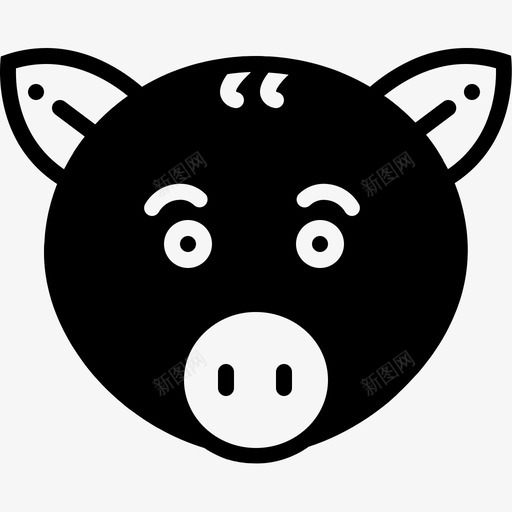 猪动物脸图标svg_新图网 https://ixintu.com 动物 猪 猪肉 脸