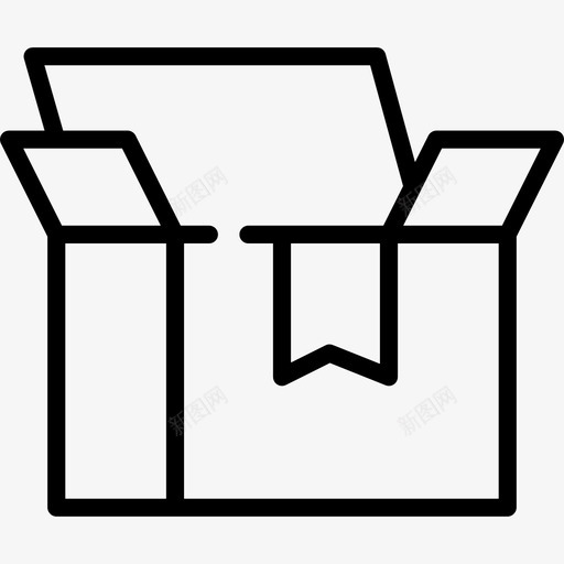 盒子办公材料5线性图标svg_新图网 https://ixintu.com 办公材料5 盒子 线性