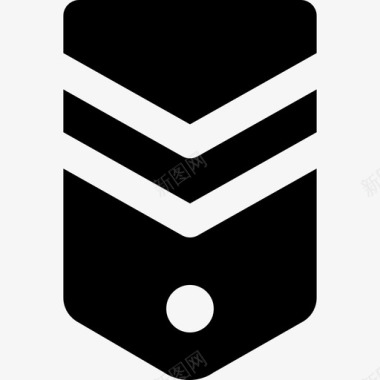 V形军徽5实心图标图标