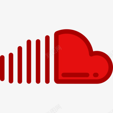 Soundcloud社交媒体7线性颜色图标图标