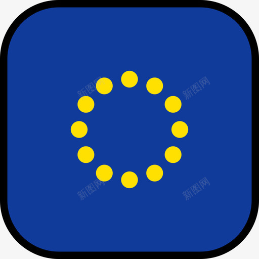 欧盟旗帜收藏6圆形方形图标svg_新图网 https://ixintu.com 圆形方形 旗帜收藏6 欧盟