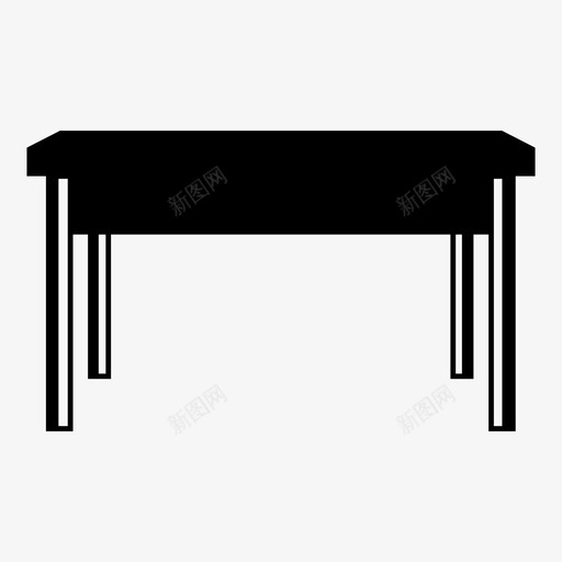 桌子餐桌家具图标svg_新图网 https://ixintu.com 内饰 午餐 家具 木制 桌子 餐桌