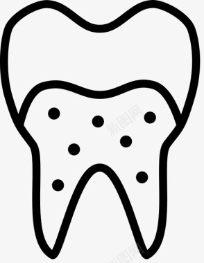 牙齿细菌蛀牙图标图标