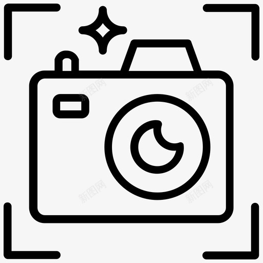 摄影相机数码相机图标svg_新图网 https://ixintu.com 专业相机 拍照 摄影 数码相机 爱好和兴趣线图标 相机