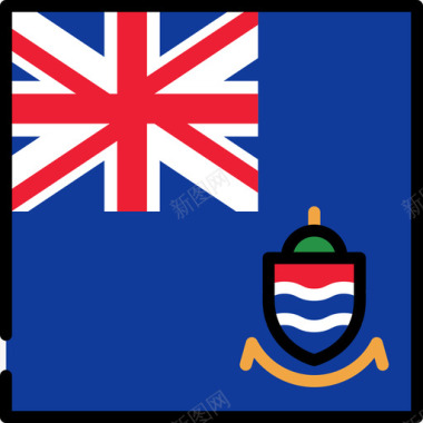 开曼群岛旗帜收藏3广场图标图标