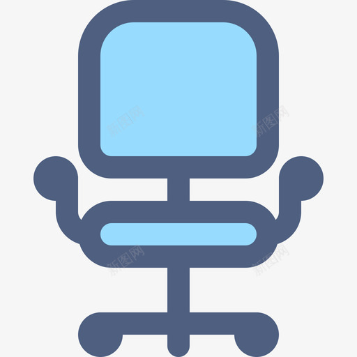 椅子办公室6彩色图标svg_新图网 https://ixintu.com 办公室6 彩色 椅子