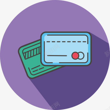 信用卡杂项元素2彩色图标图标