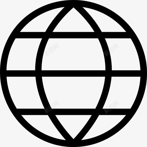 地球网格地图定位和导航2线性图标svg_新图网 https://ixintu.com 地图定位和导航2 地球网格 线性