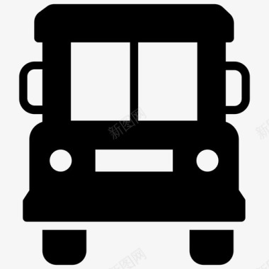 公共汽车长途汽车公共交通图标图标