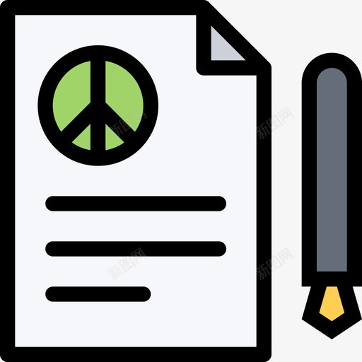 和平条约战争2颜色图标svg_新图网 https://ixintu.com 和平条约 战争2 颜色