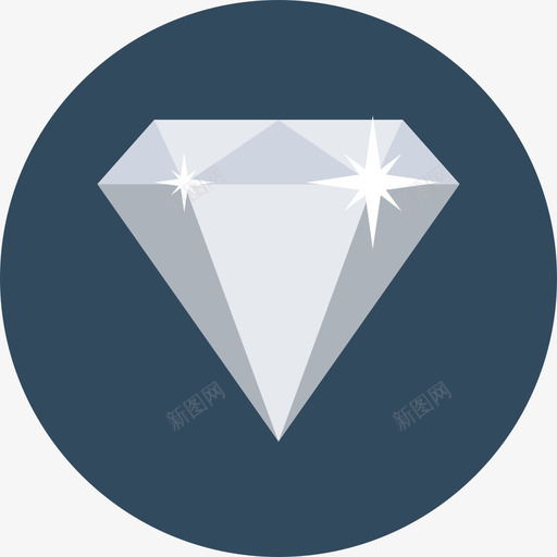 钻石能量与动力圆形图标svg_新图网 https://ixintu.com 圆形 能量与动力 钻石