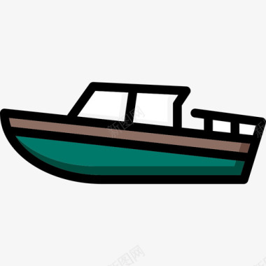 船运输19线性颜色图标图标