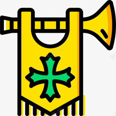 大张旗鼓中世纪4黄色图标图标