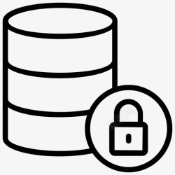 数据库保护数据安全数据库安全受保护数据图标高清图片