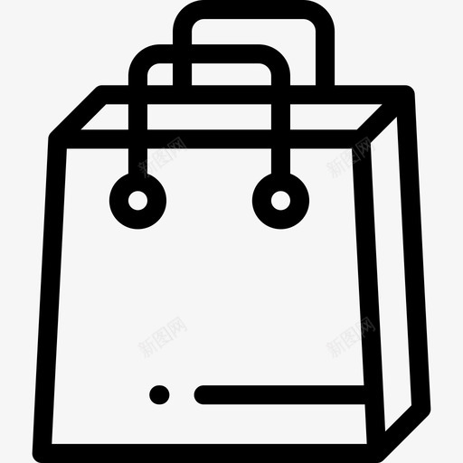 购物袋超市10直线型图标svg_新图网 https://ixintu.com 直线型 购物袋 超市10