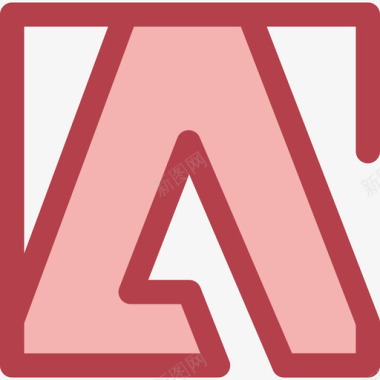 Adobe徽标5红色图标图标