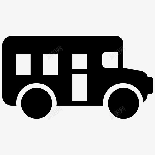 公共汽车长途汽车公共交通图标svg_新图网 https://ixintu.com 公共交通 公共汽车 旅行 车辆 运输字形图标 长途汽车