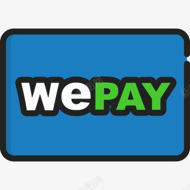 Wepay信用卡3线性颜色图标图标
