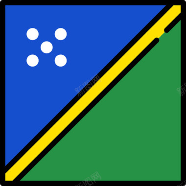所罗门群岛旗帜收藏3广场图标图标