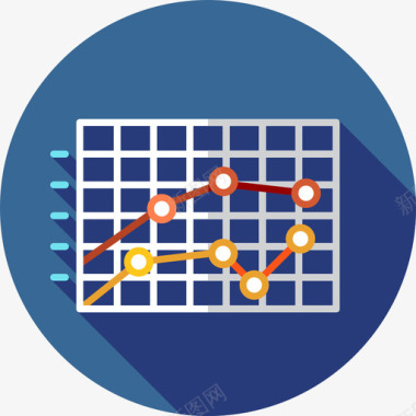 折线图图表和图表4平面图图标图标