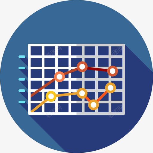 折线图图表和图表4平面图图标svg_新图网 https://ixintu.com 图表和图表4 平面图 折线图
