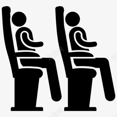 休息乘客起飞航班飞机乘客图标图标
