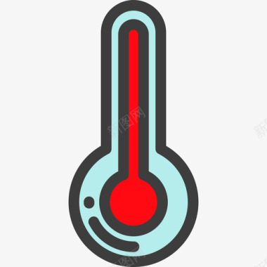 温度计天气19线性颜色图标图标