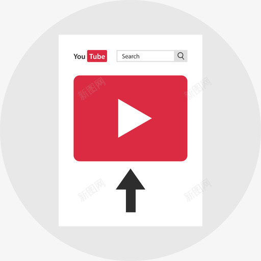 上传在线和youtube平面图标svg_新图网 https://ixintu.com 上传 在线和youtube 平面