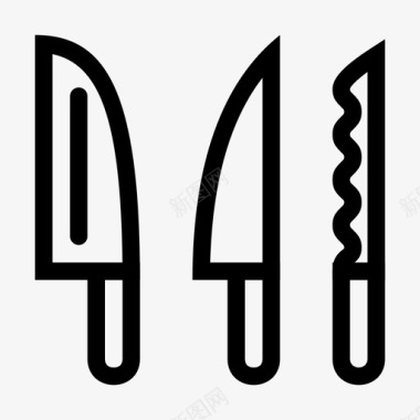 刀组面包刀刀具图标图标