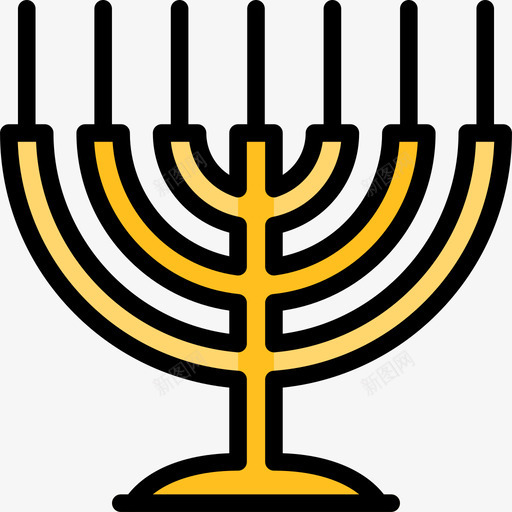 希伯来语犹太教3线性颜色图标svg_新图网 https://ixintu.com 希伯来语 犹太教3 线性颜色