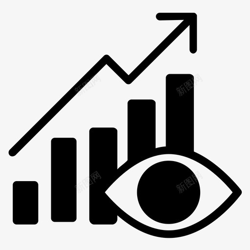 研究观察增加图标svg_新图网 https://ixintu.com 增加 市场 研究 观察 观点 视野