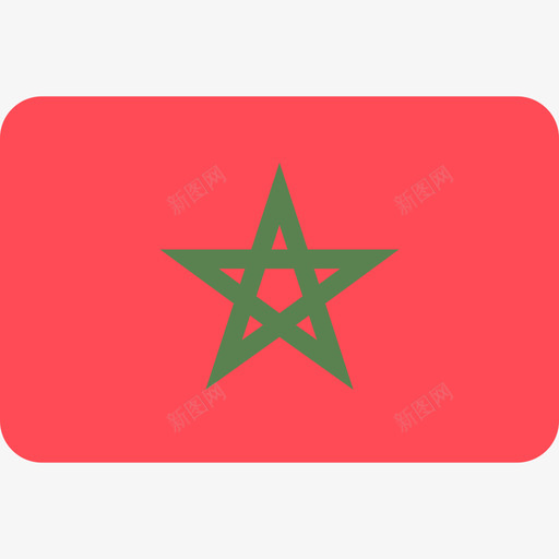 摩洛哥国际国旗6圆形矩形图标svg_新图网 https://ixintu.com 国际国旗6 圆形矩形 摩洛哥
