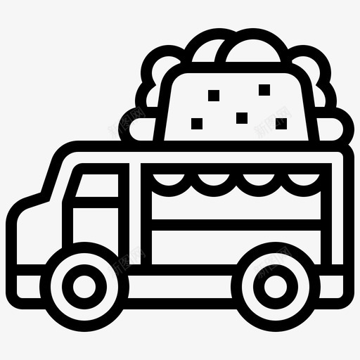 送货狗食物图标svg_新图网 https://ixintu.com 卡车 热 狗 街头 街头食品和食品卡车路线 送货 食物