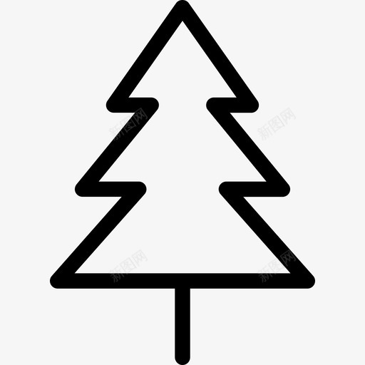 圣诞树节日和庆典2线性图标svg_新图网 https://ixintu.com 圣诞树 线性 节日和庆典2