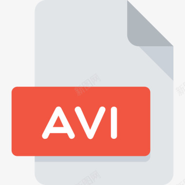 Avi文件8平面图标图标