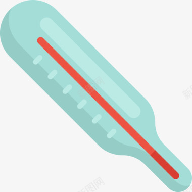 温度计医用20扁平图标图标