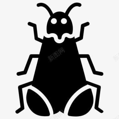有翅甲虫粪甲虫昆虫图标图标
