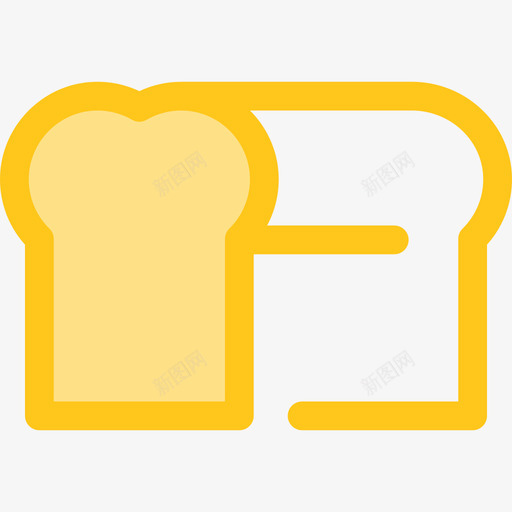 面包食物和餐厅7黄色图标svg_新图网 https://ixintu.com 面包 食物和餐厅7 黄色