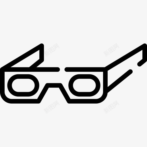 3d眼镜电影院6线性图标svg_新图网 https://ixintu.com 3d眼镜 电影院6 线性